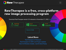 'rawtherapee.com' screenshot