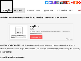 'raylib.com' screenshot