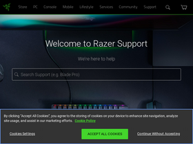 'razersupport.com' screenshot