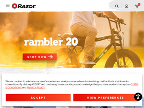 'razor.com' screenshot