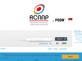'rcaap.pt' screenshot