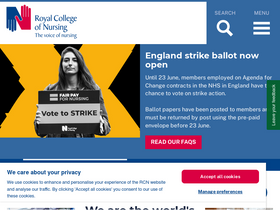 'rcn.org.uk' screenshot