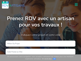 'rdvartisans.fr' screenshot