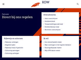 'rdw.nl' screenshot