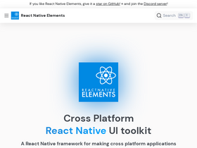 'reactnativeelements.com' screenshot