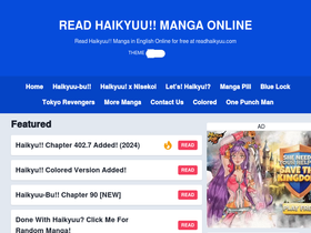 'readhaikyuu.com' screenshot