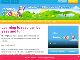 'readingeggs.com' screenshot