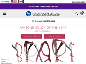 'readingglasses.com' screenshot