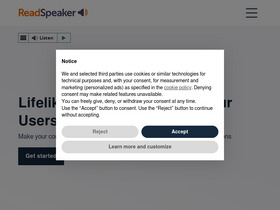 'readspeaker.com' screenshot