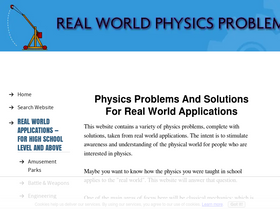 'real-world-physics-problems.com' screenshot