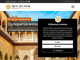 'realalcazarsevilla.com' screenshot
