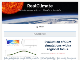 'realclimate.org' screenshot