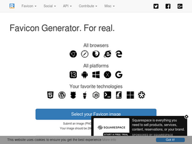 'realfavicongenerator.net' screenshot