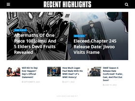 'recenthighlights.com' screenshot