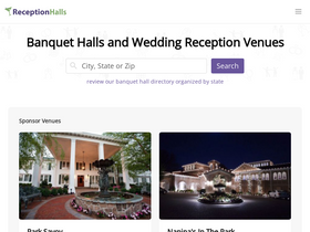 'receptionhalls.com' screenshot