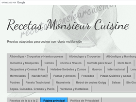 'recetasmonsieurcuisine.com' screenshot