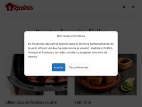 'recetinas.com' screenshot