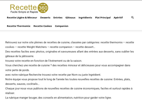 'recette360.com' screenshot