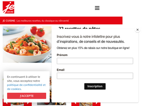 'recettesjecuisine.com' screenshot
