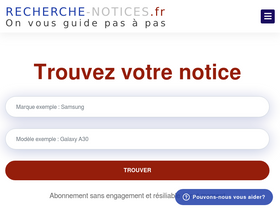 'recherche-notices.fr' screenshot