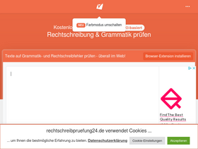 'rechtschreibpruefung24.de' screenshot