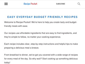 'recipepocket.com' screenshot