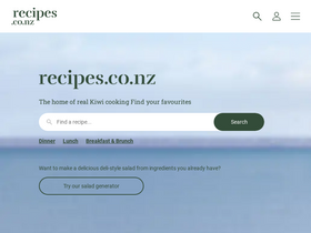 'recipes.co.nz' screenshot