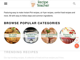 'recipeteacher.com' screenshot