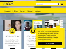 'reclam.de' screenshot