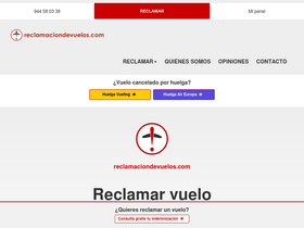 'reclamaciondevuelos.com' screenshot