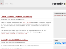 'recordinghacks.com' screenshot