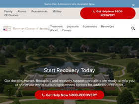 'recoverycentersofamerica.com' screenshot