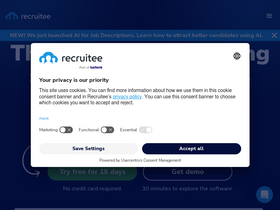 'recruitee.com' screenshot