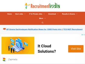'recruitmentindia.in' screenshot
