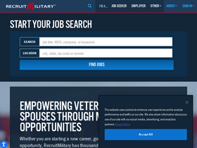 'recruitmilitary.com' screenshot