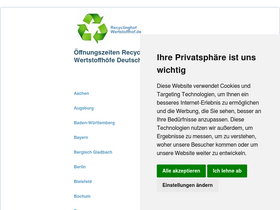 'recyclinghofwertstoffhof.de' screenshot
