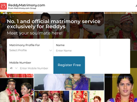 'reddymatrimony.com' screenshot