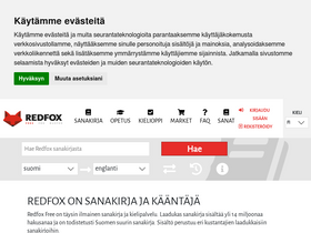 'redfoxsanakirja.fi' screenshot