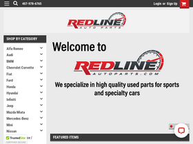 'redlineautoparts.com' screenshot