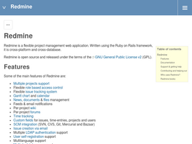 'redmine.org' screenshot