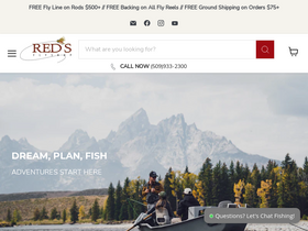 'redsflyfishing.com' screenshot