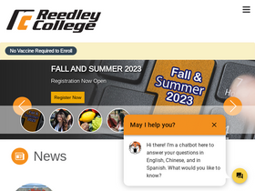 'reedleycollege.edu' screenshot