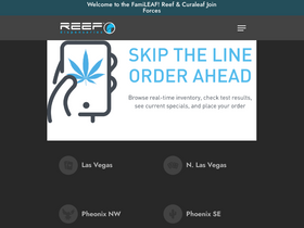 'reefdispensaries.com' screenshot