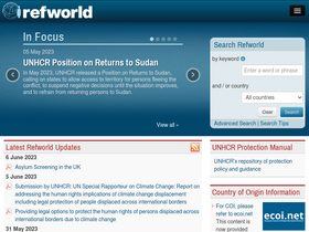 'refworld.org' screenshot