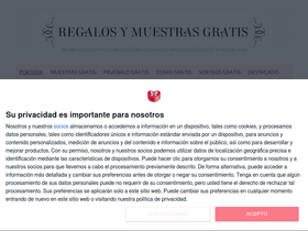 'regalosymuestrasgratis.com' screenshot