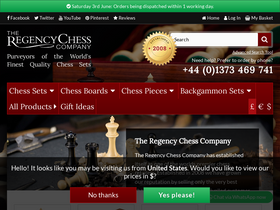 'regencychess.co.uk' screenshot