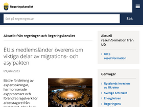 'regeringen.se' screenshot