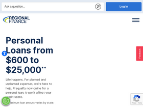 'regionalfinance.com' screenshot