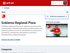'regionpiura.gob.pe' screenshot