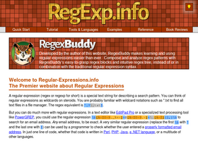 'regular-expressions.info' screenshot
